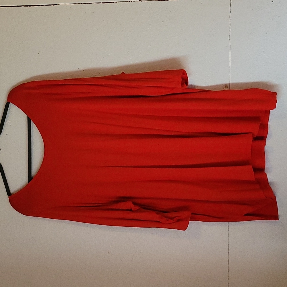 Avenue, Red, Plus Size, Woman"s Blouse